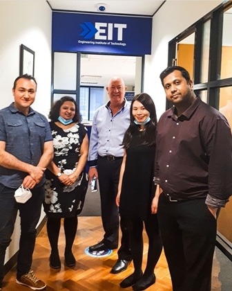 Dr. Shasha with her colleagues at the EIT Melbourne Campus.